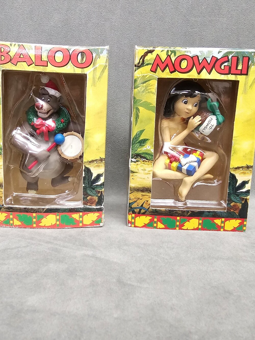 Jungle Book Grolier Ornaments Disney Mowgli Baloo Christmas First Issue B1-67